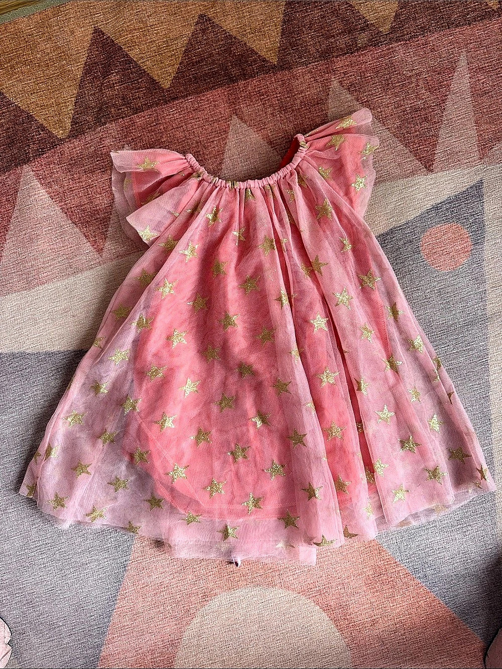 1-2T Pink Star Tulle Dress Like New